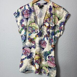 Just Cavalli‎ Women's Vibrant Shell Print Blouse